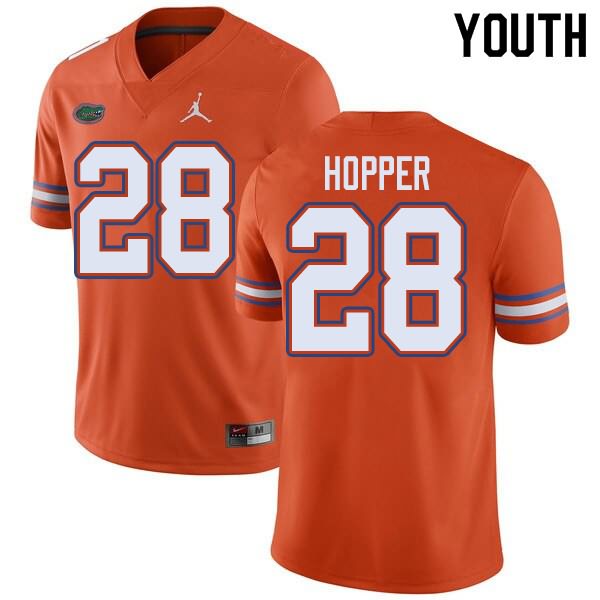 NCAA Florida Gators Ty'Ron Hopper Youth #28 Jordan Brand Orange Stitched Authentic College Football Jersey MSQ5564XK